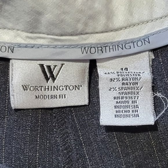 💜Worthington Modern Fit Size 14 Slacks Pants Dark Gray - Picture 3 of 5